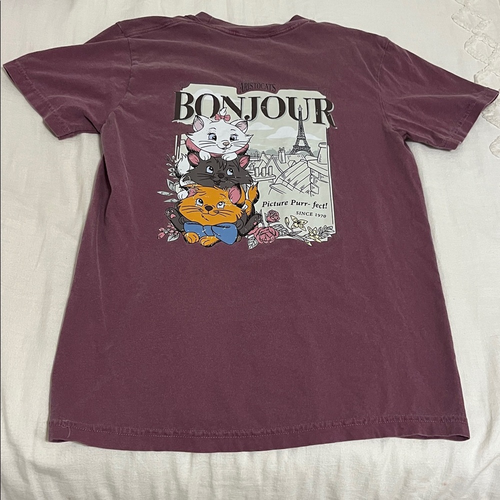 Aristocrats Disney T-Shirt Plum Worn Once - Picture 6 of 6